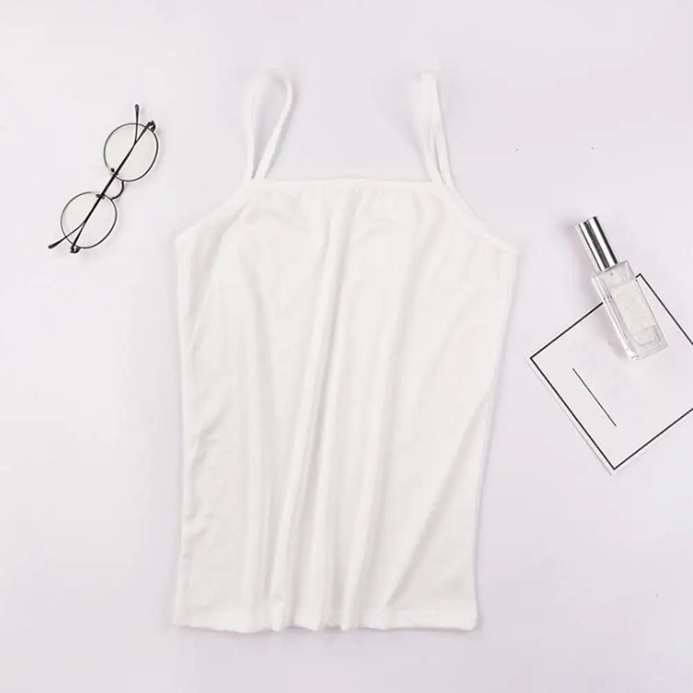 2024 Summer Camisole Slim Vest Sexy Women Sleeveless T-Shirt Tee Tank Tops Female Solid Black/White Korean Crop Tops Y2k