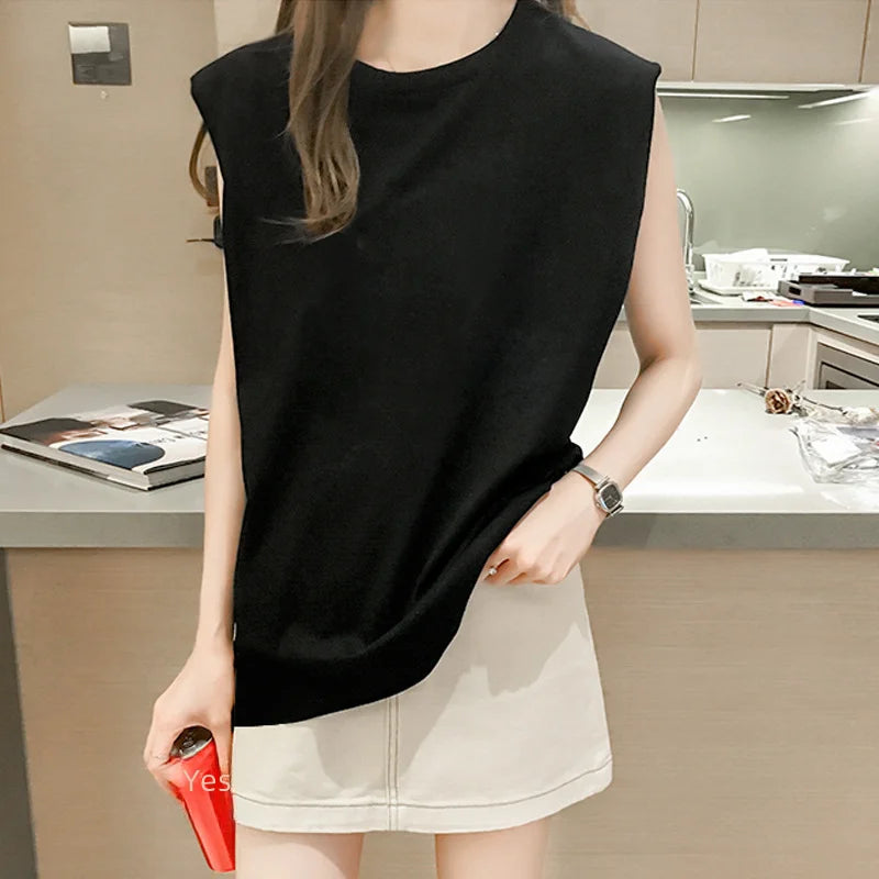 Summer Loose Round Neck Wide Sleeve T-shirt Women Student Top Outerwear Innerwear Base Shirt Comfortable Casual Style
