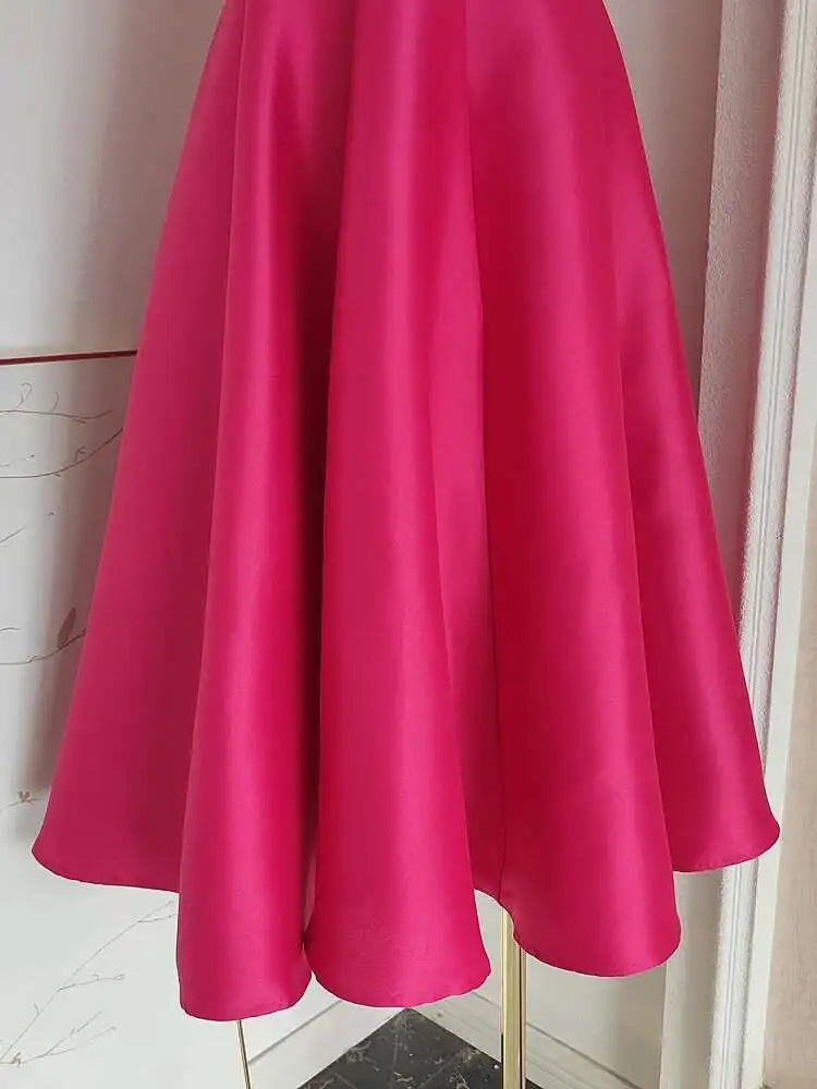 JAMERARY Summer Women Dress Long French Hepburn Style Fashion Party Elegant Square Collar Short Sleeve Midi Vestidos Party Robe