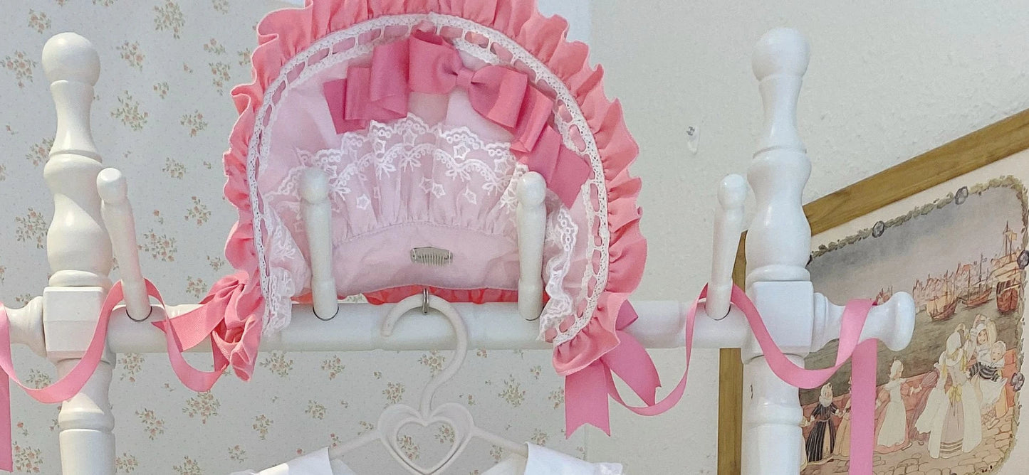 New 2025 Summer Original Sweet Lolita Jsk Dress Cute Bow Lace Stitching Kawaii Girls Women Elegant Slim Suspender Dresses