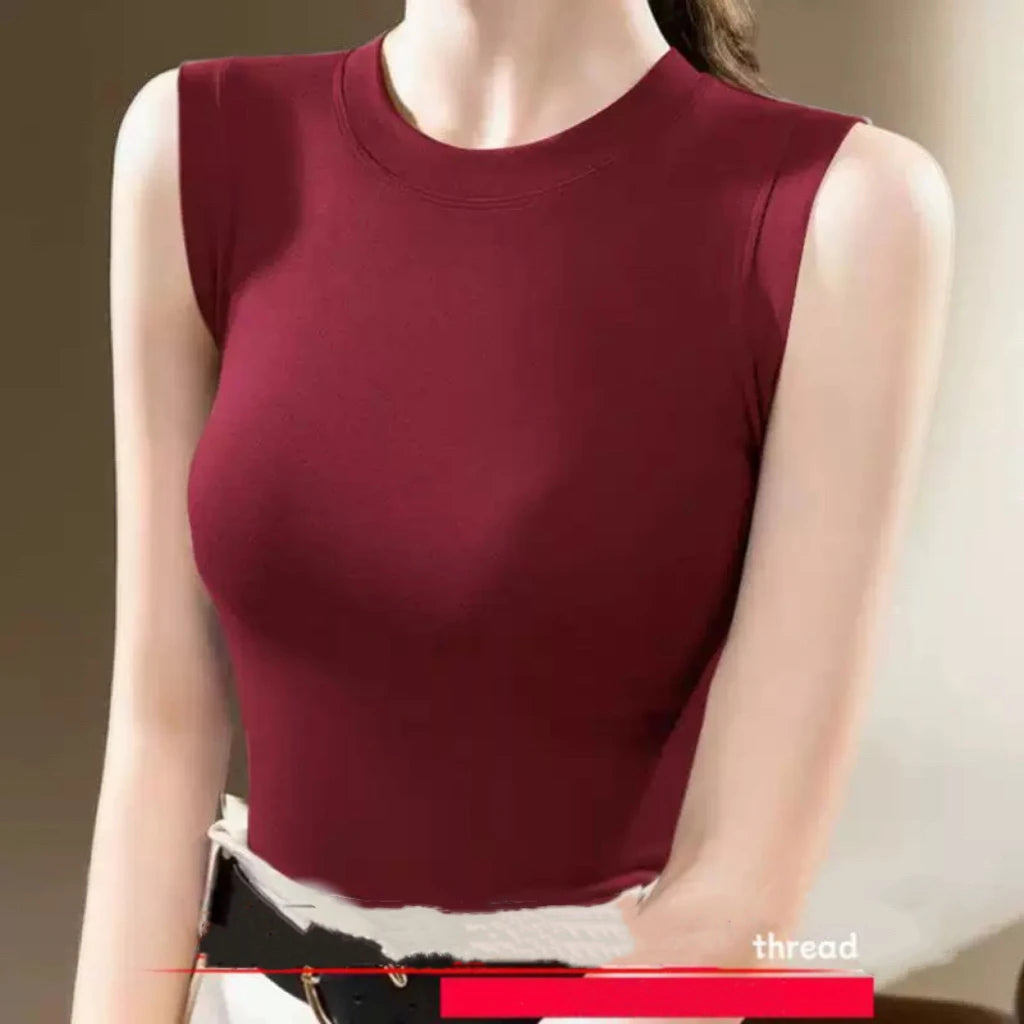 1pcs Spring Summer Women Knitted Tank Tops Girl Thin Tops Lady Basic Casual Tank Tops Round Collar Tees Sleeveless Top M~3XL