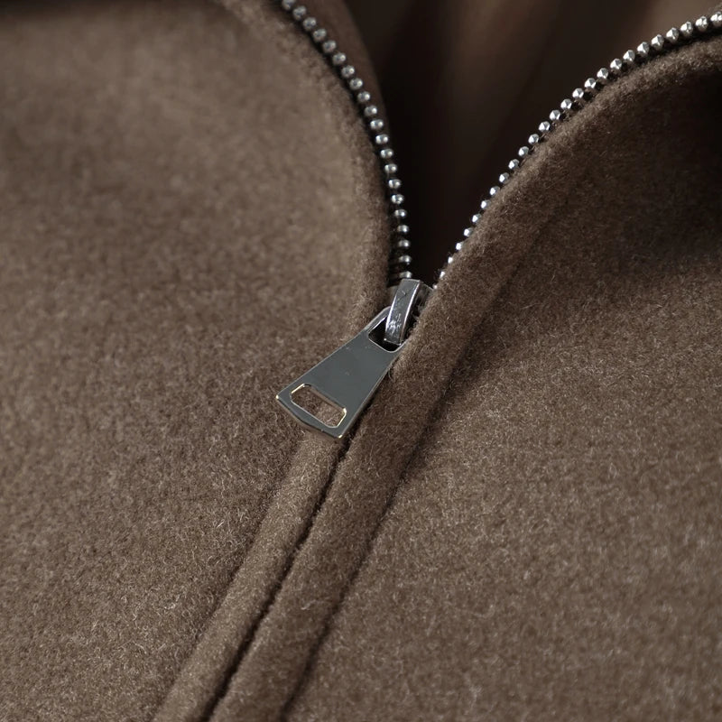 Faux Fur Zipper Jackets Women Casual Lapel Pocket Long Sleeves Wool Coats Female 2025 Autumn Winter Fashion Solid Soft Outwears