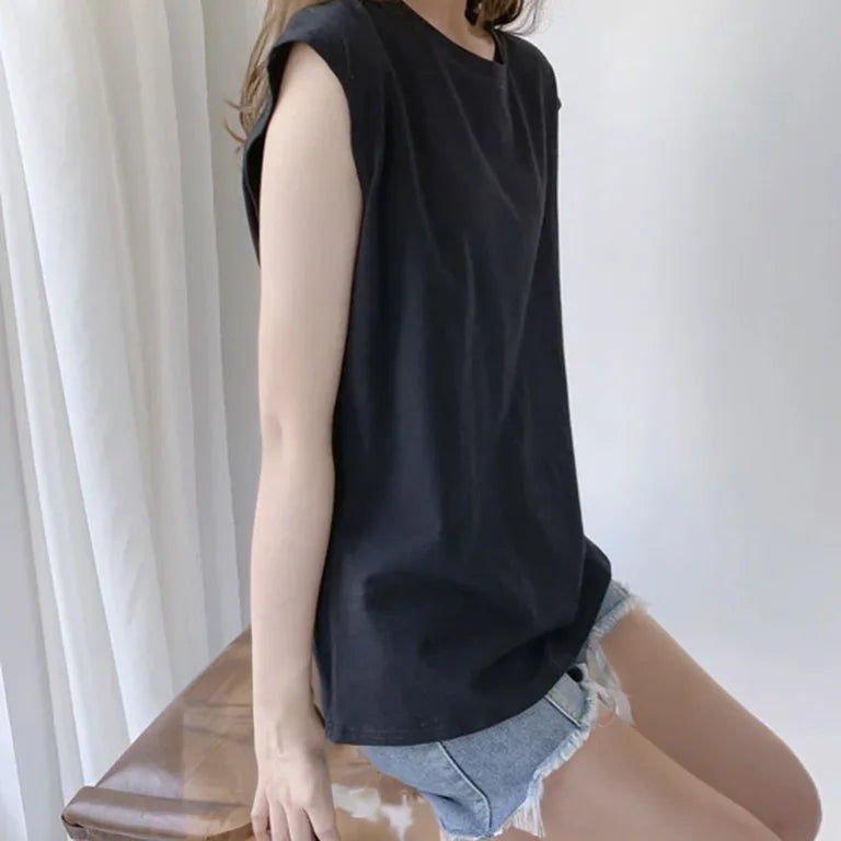 Summer Loose Round Neck Wide Sleeve T-shirt Women Student Top Outerwear Innerwear Base Shirt Comfortable Casual Style