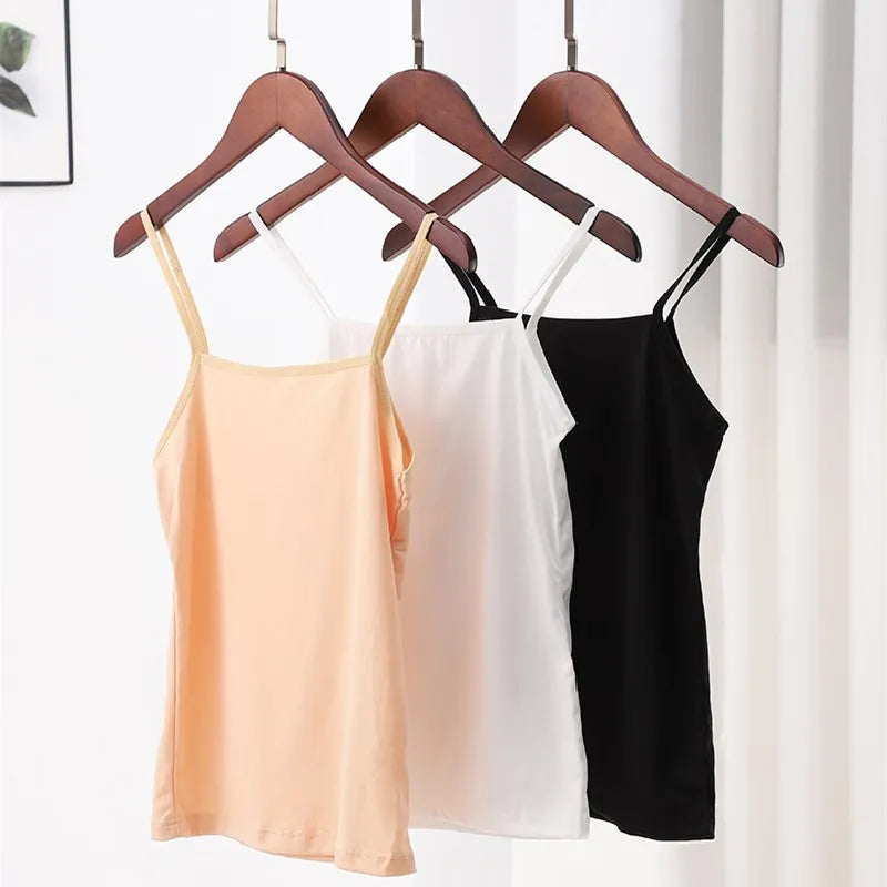 2024 Summer Camisole Slim Vest Sexy Women Sleeveless T-Shirt Tee Tank Tops Female Solid Black/White Korean Crop Tops Y2k