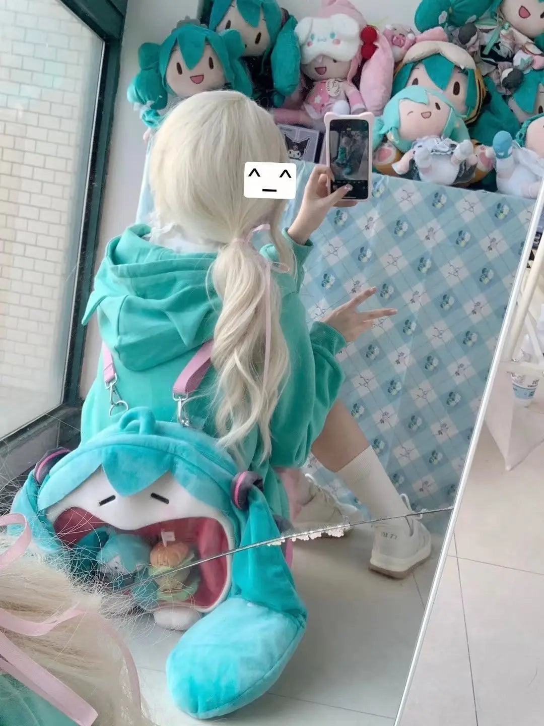 Lake Green Embroidery Cat Zipper Coats Women Loose Sweatshirts Japanese Long Sleeve Cute Sweet Ear Hooded Sudaderas Y2k Harajuku