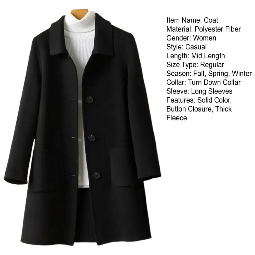 2024 Autumn Winter Women Solid Color Jackets Woolen Blends Coats Female Korean Elegant Retro Blue Red Apricot Outerwear Blazers