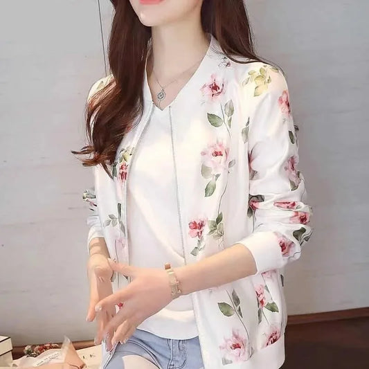 Women's Trendy Petite Cardigan Jacket 2025 Summer Thin Long Sleeve Chiffon Baseball Uniform Sun Protection Clothing
