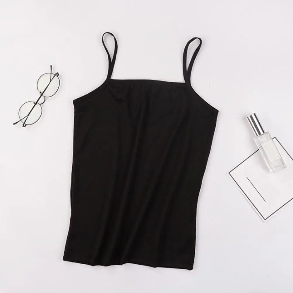 2024 Summer Camisole Slim Vest Sexy Women Sleeveless T-Shirt Tee Tank Tops Female Solid Black/White Korean Crop Tops Y2k