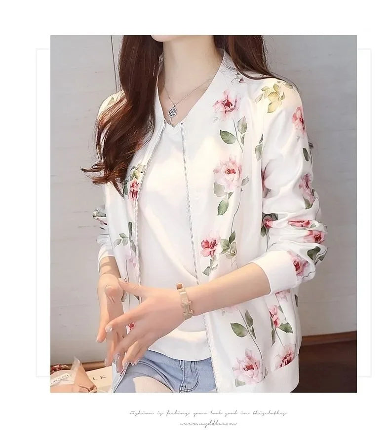 Women's Trendy Petite Cardigan Jacket 2025 Summer Thin Long Sleeve Chiffon Baseball Uniform Sun Protection Clothing