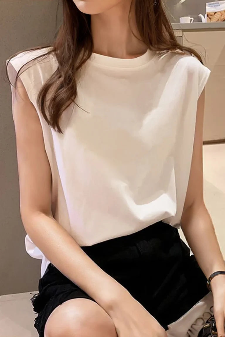 Summer Loose Round Neck Wide Sleeve T-shirt Women Student Top Outerwear Innerwear Base Shirt Comfortable Casual Style