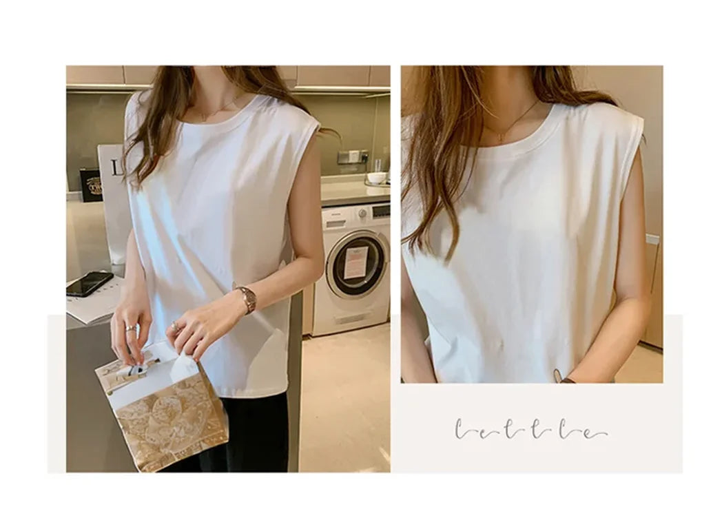 Summer Loose Round Neck Wide Sleeve T-shirt Women Student Top Outerwear Innerwear Base Shirt Comfortable Casual Style
