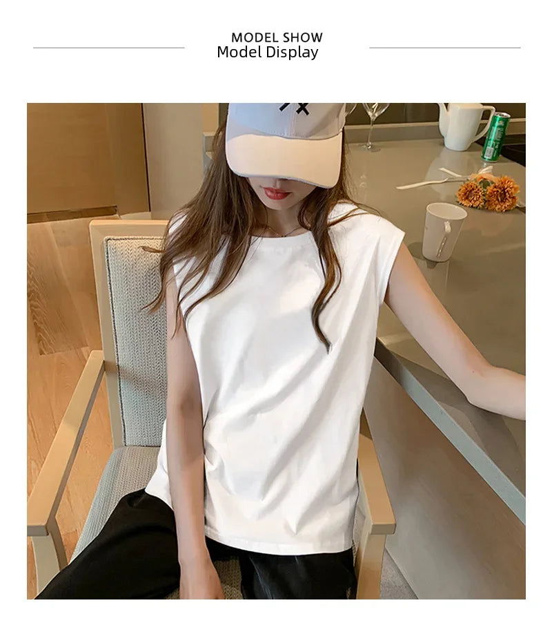 Summer Loose Round Neck Wide Sleeve T-shirt Women Student Top Outerwear Innerwear Base Shirt Comfortable Casual Style
