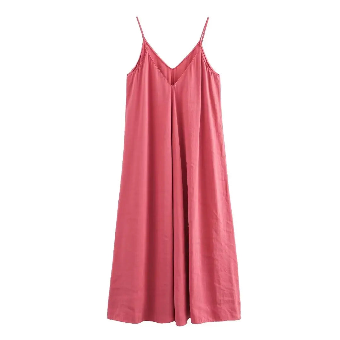 MUJER Black Slip Long Dresses for Women Red Draped Summer Dress Woman 2025 Sexy Backless Maxi Dress Women Summer Beach Dresses